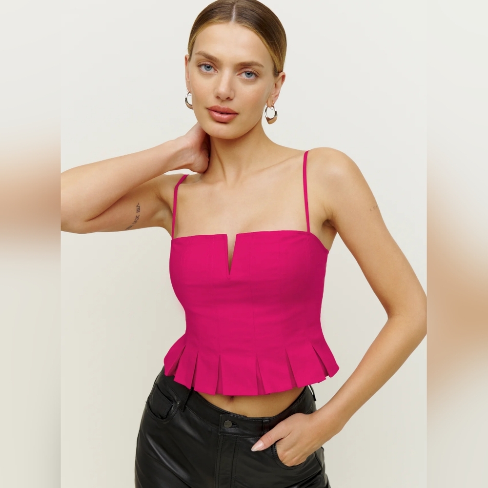 Reformation Pink Crop Top